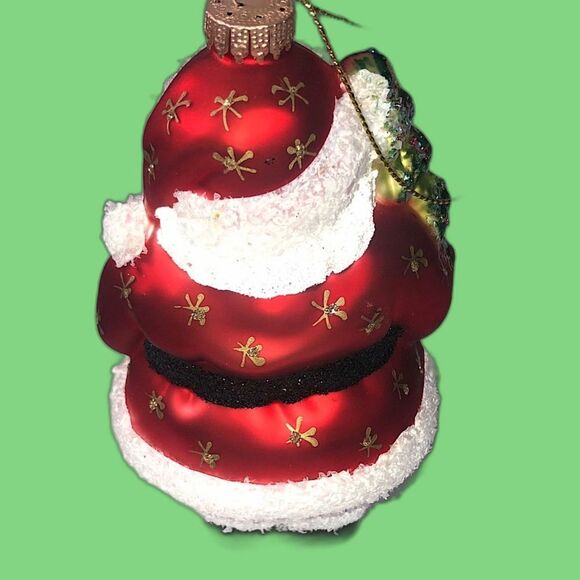 Vintage Krebs Hand Blown Glass Santa Christmas Ornament - Picture 3 of 7